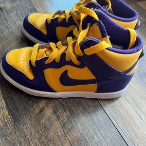 Purple & Gold Nike Dunk, size 1.5Y